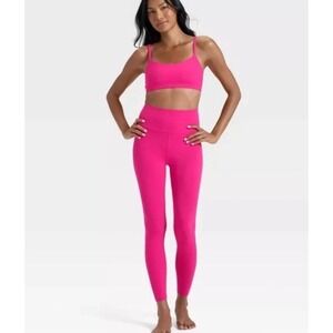 All In Motion Women's Everyday Soft Ultra High Rise 7/8 Leggings Berry Pink XXL